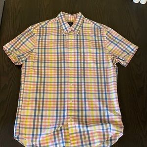 J Crew plaid short sleeve button up